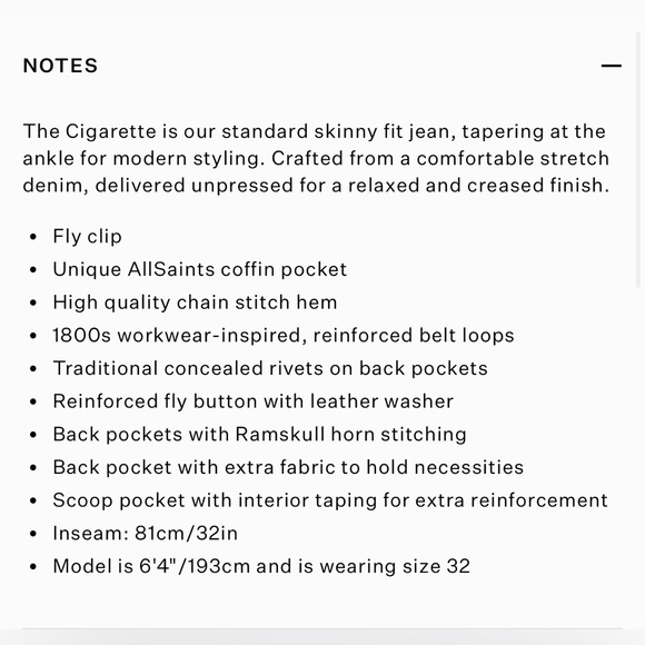 ALL SAINTS CIGARETTE SKINNY JEANS SIZE 30 GRAY - Picture 13 of 13